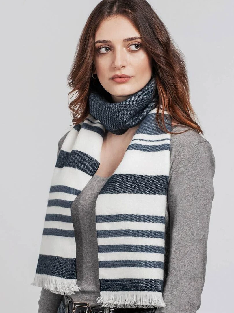 Echarpe Brahma Fabriqué en France Bleu marine