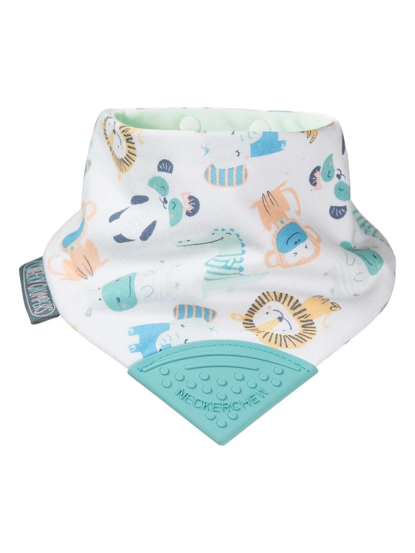 Bavoir bandana avec embout de dentition Safari Multicolore