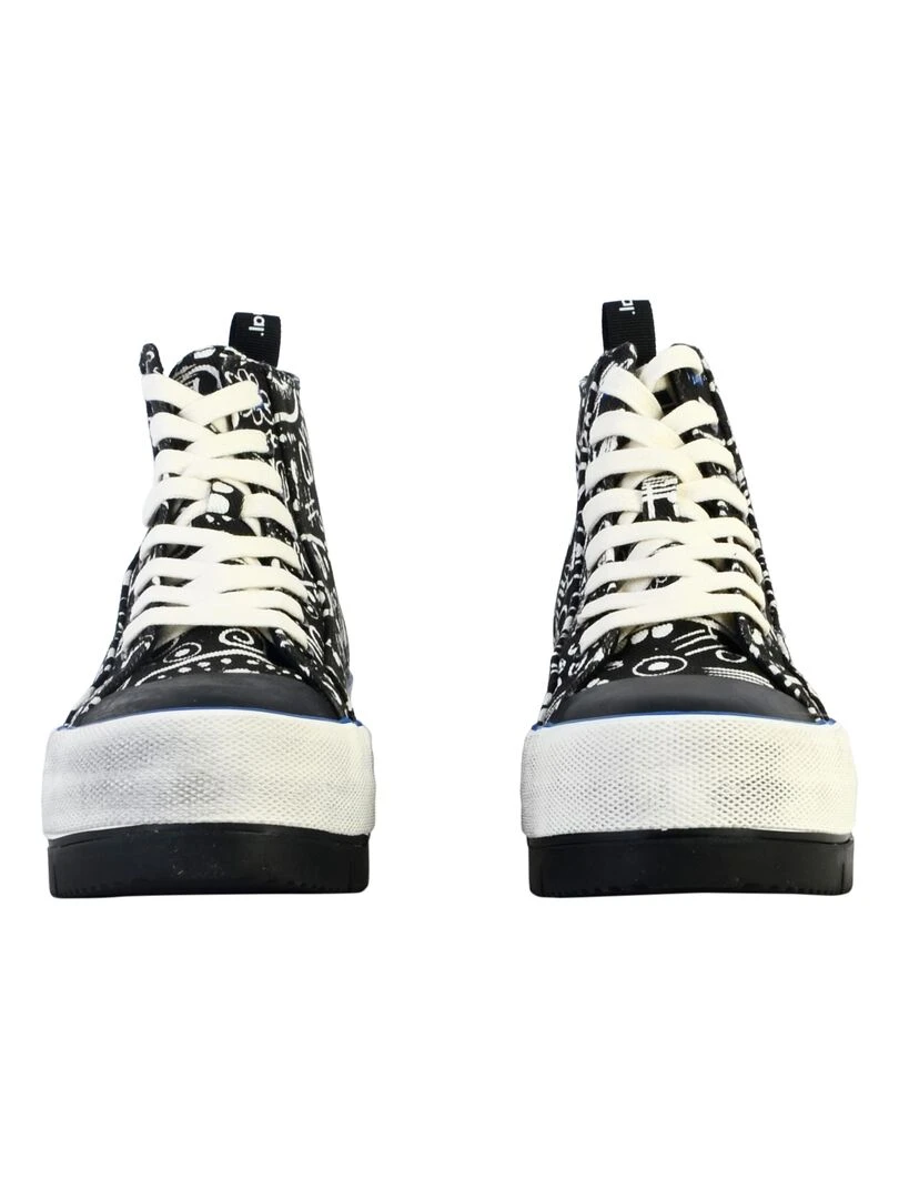 Basket Montante à Lacets Desigual Crush Arte   Noir