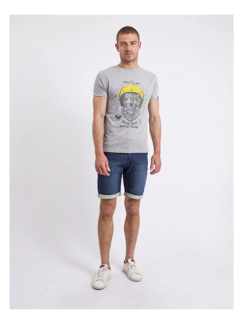 T shirt col rond NOSHOP   Gris