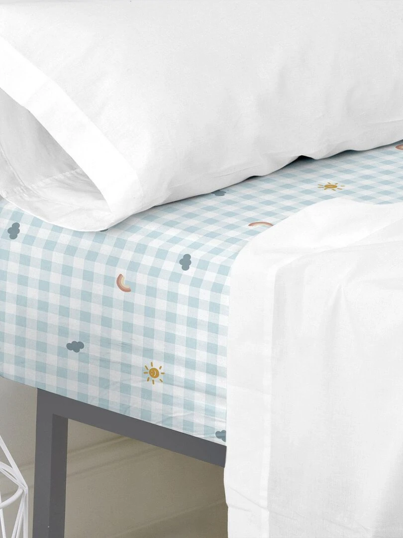 Drap housse Weather "Happyfriday"   Blanc