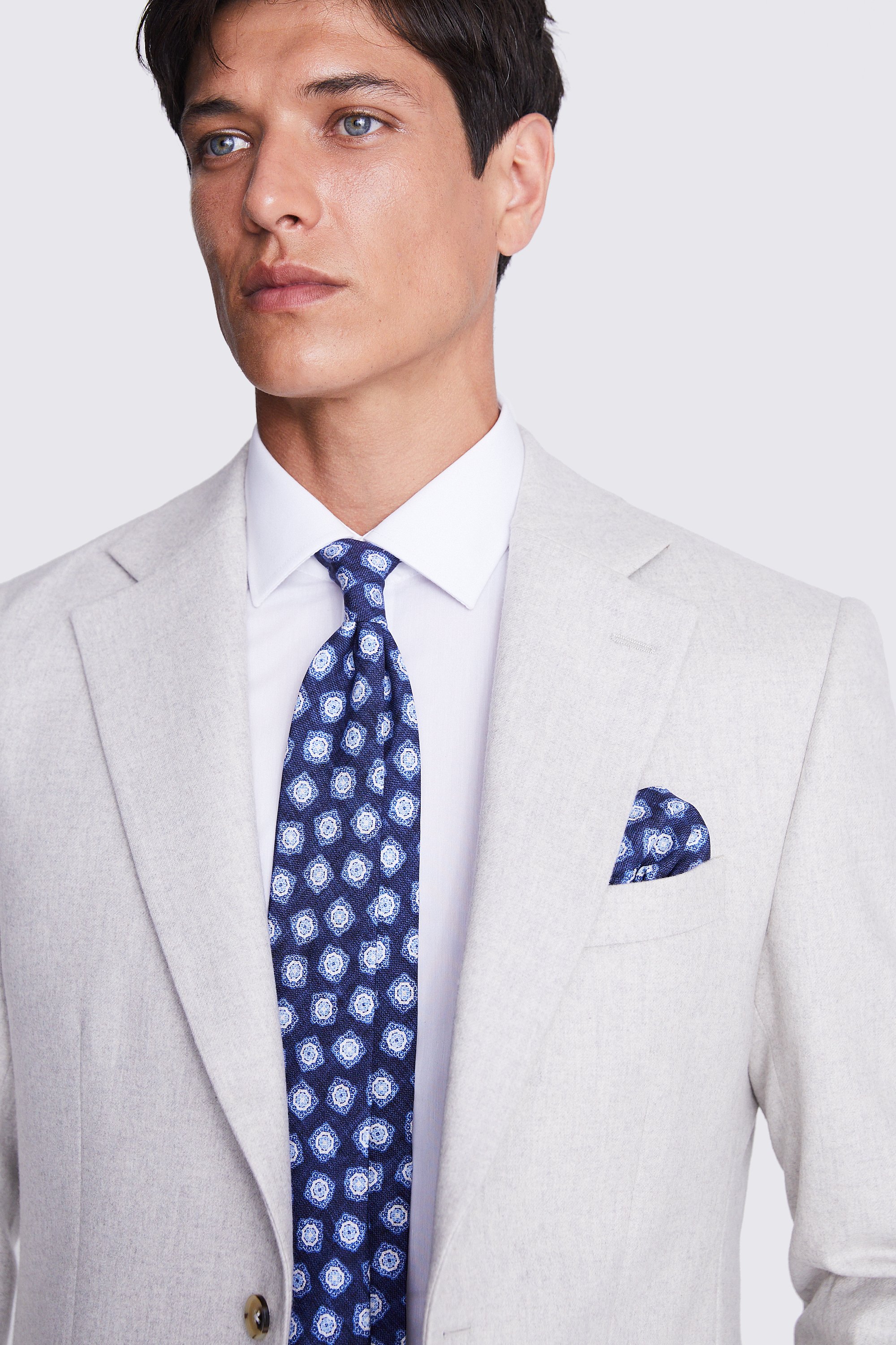 Bottinelli Navy & Blue Silk Medallion Tie   Buy Online at Moss