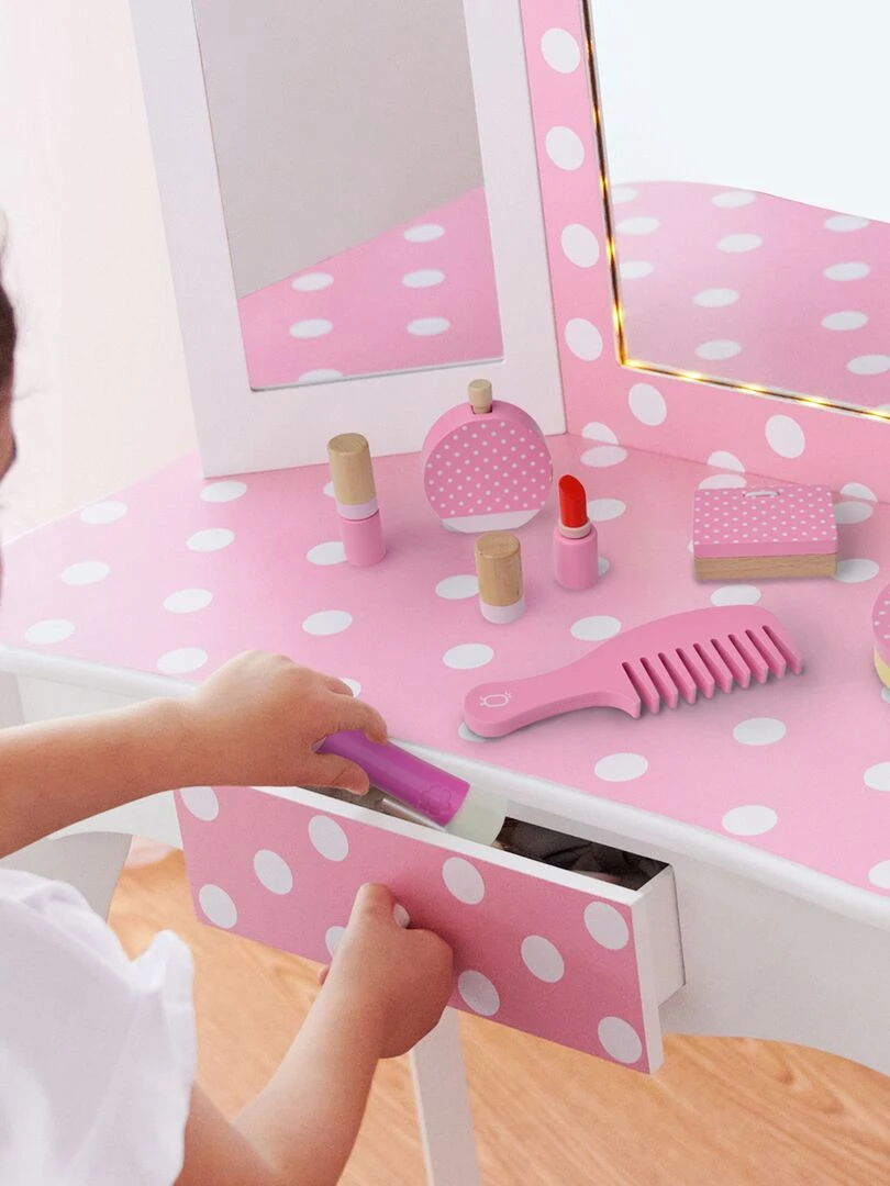 Trousse faux maquillage enfant fille jouet imitation cosmétique 10 accessoires rose Teamson Kids   N/A