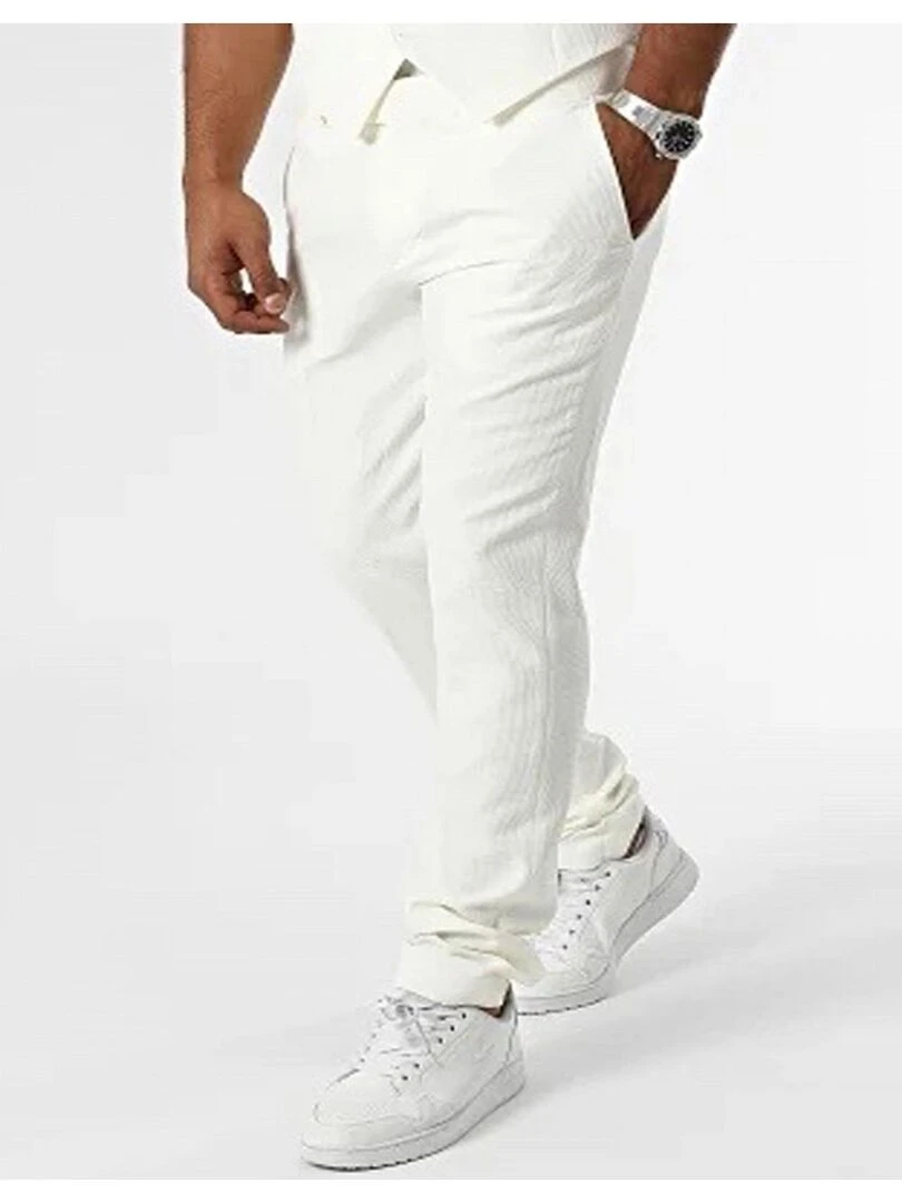 Costume 1boutons 3 pièces Kebello   Blanc Blanc