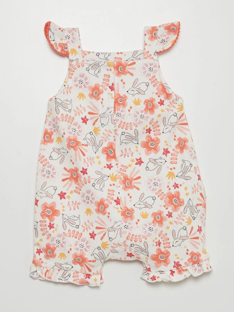 Barboteuse à motif Blanc