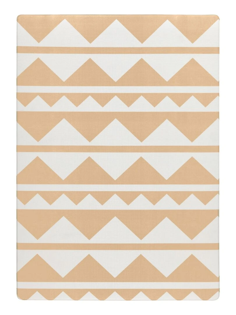 Tapis de jeu enfant REVERSIBLE design TRIBECA WHEAT Beige argile