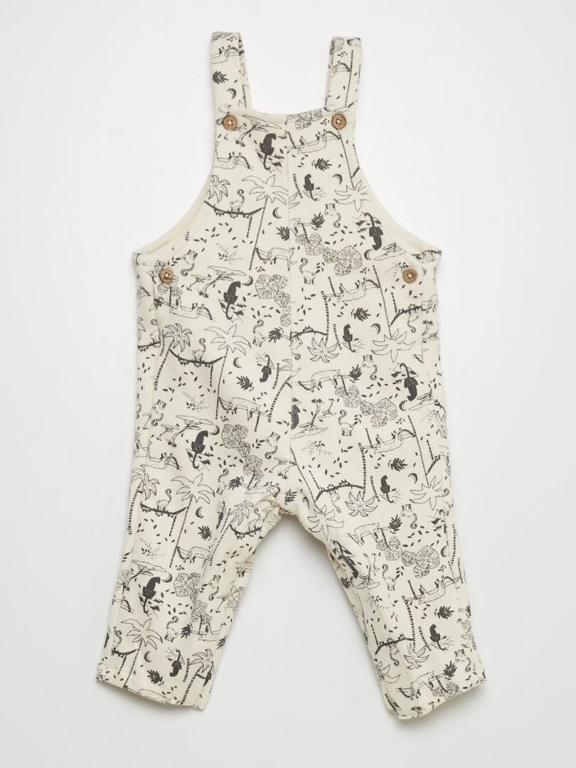 Salopette + body 'Jungle'   2 pièces   Beige