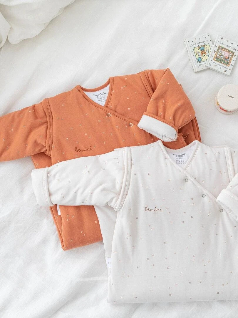 Bemini Gigoteuse jambes séparables Pady jersey et jersey Blanc cassé