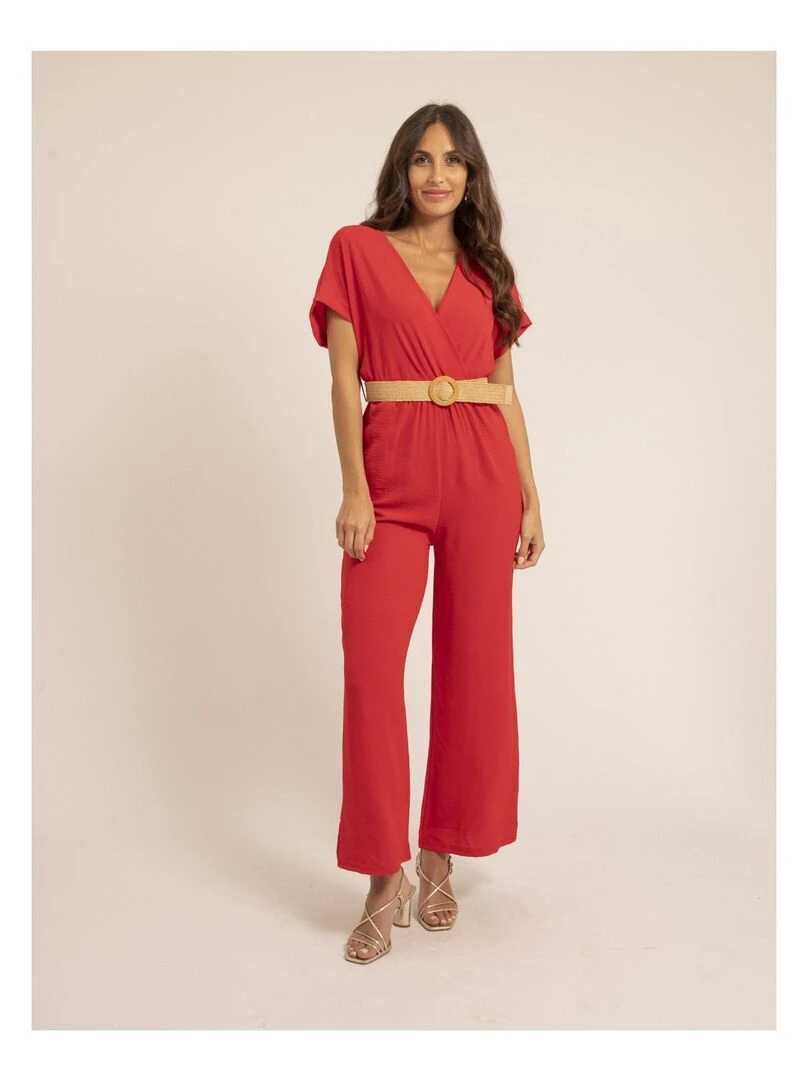 Combi pantalon et ceinture EDERNIE Rouge