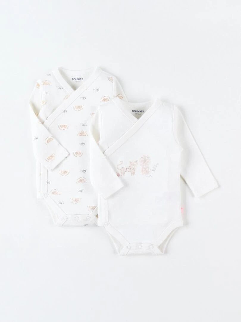 Set de 2 bodies croisés Noukie's Blanc