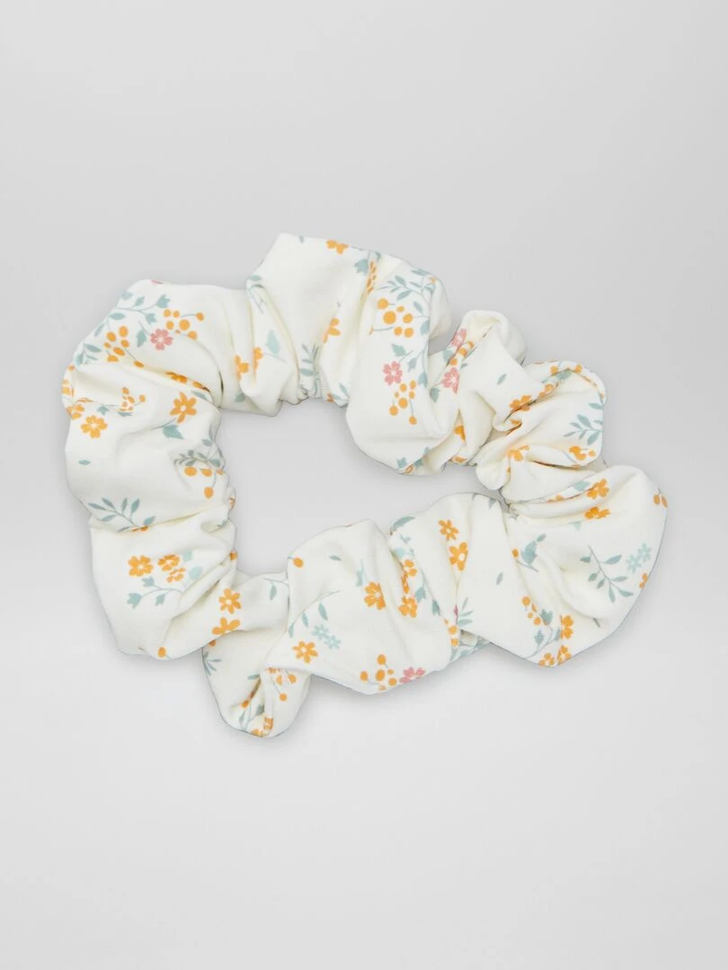 Maillot de bain smocké + Chouchou   2 pièces   Blanc