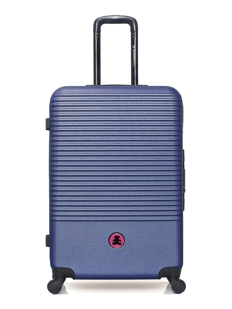 LULU CASTAGNETTE VALISE GRAND FORMAT RIGIDE 75CM BAND A Bleu marine