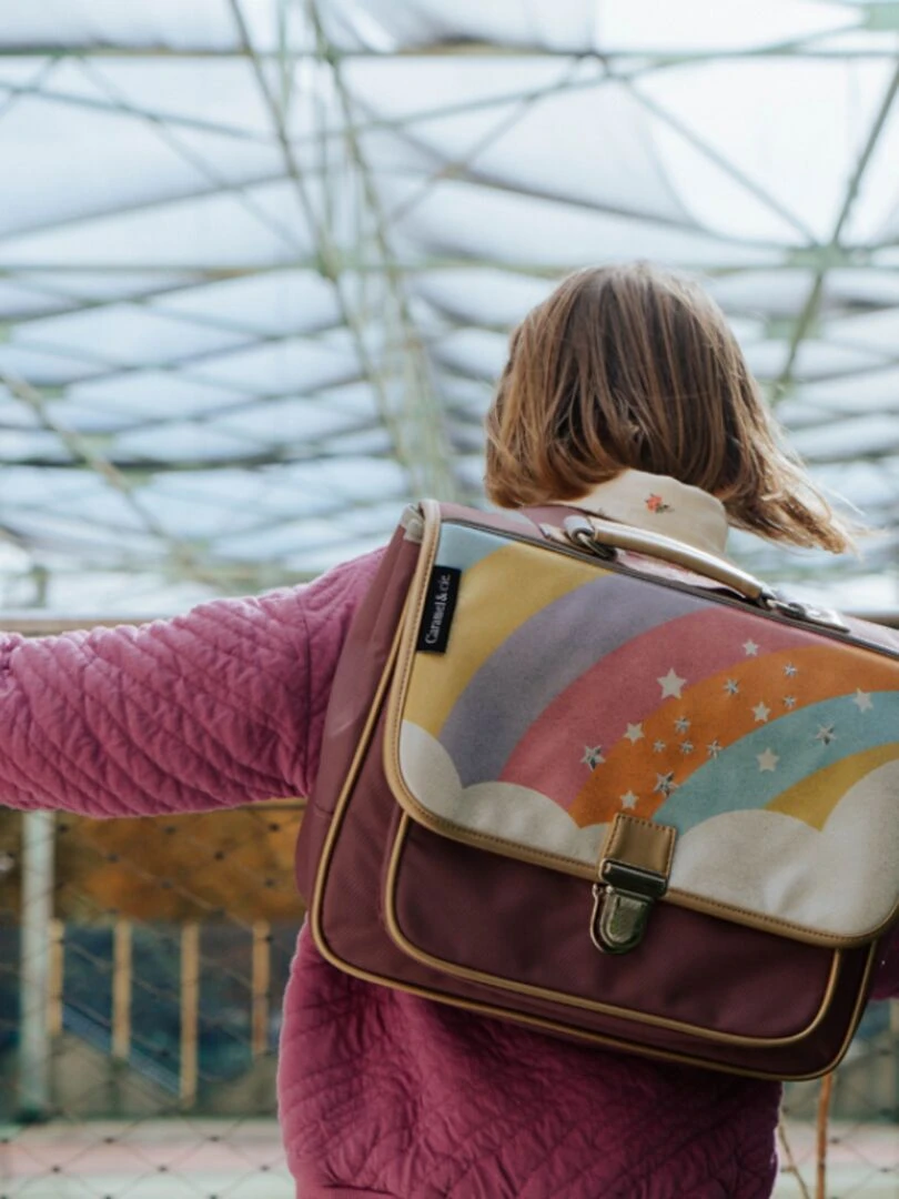 Cartable maternelle Arc en ciel étoilé   Rose