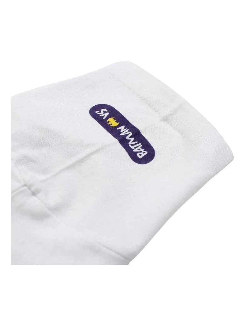 DC Comics   T shirt garçon imprimé Batman en coton   Blanc