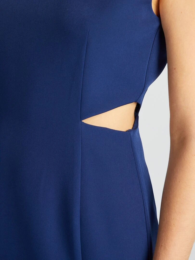 Robe longue à ouvertures   Bleu