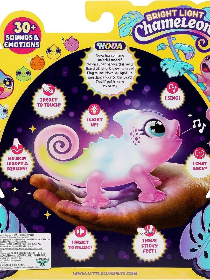 Little Live Pets Nova le caméléon lumineux Multicolore