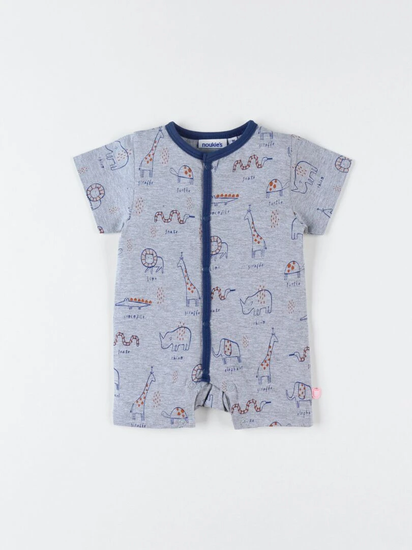 Pyjama en jersey à imprimé animalier    Noukie's   Gris