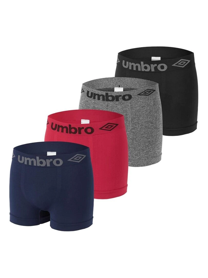 Lot de 4 Boxers homme sans couture Umbro Noir