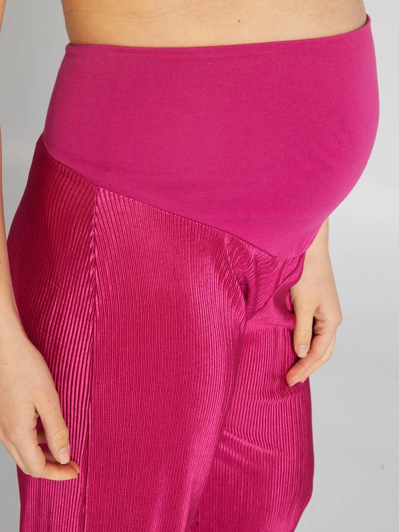 Pantalon grossesse à taille élastiquée   Rose