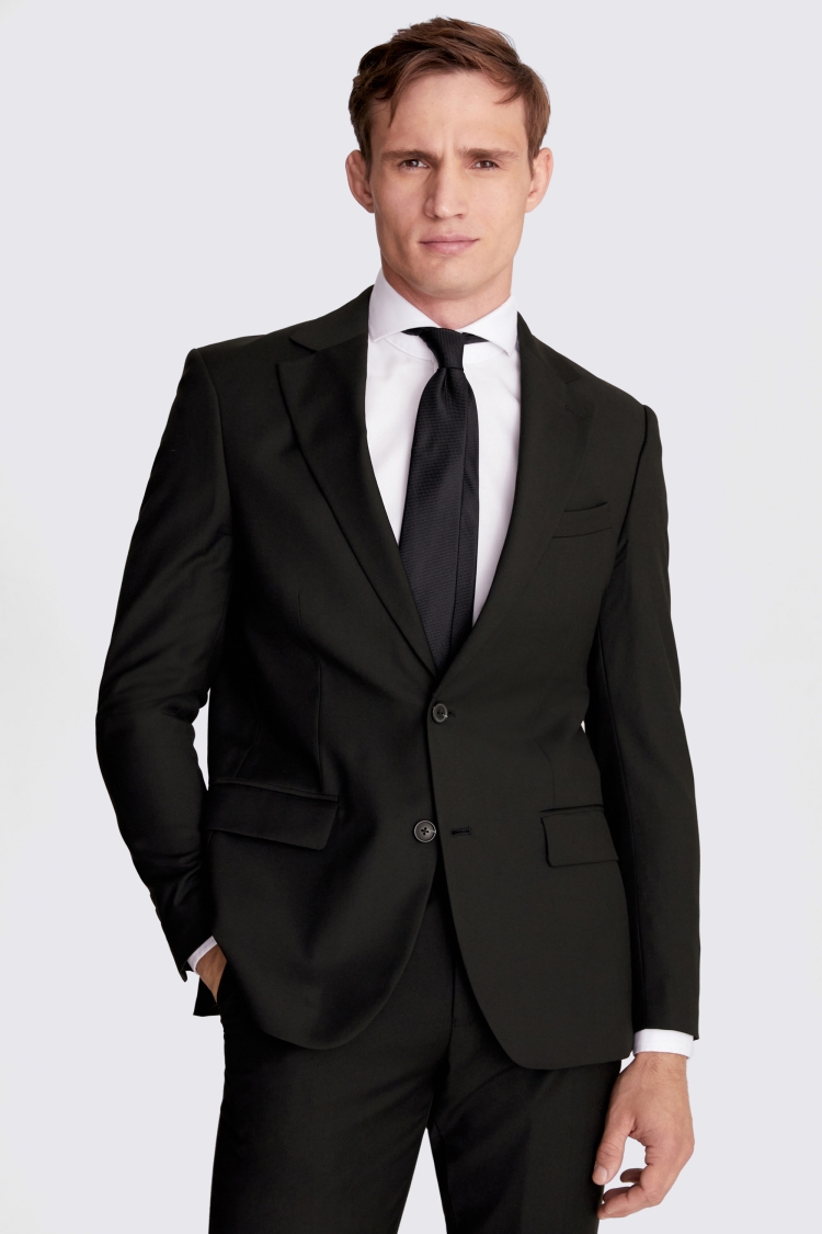 Tailored Fit Grey Stretch Jacket   Buy Online at Moss