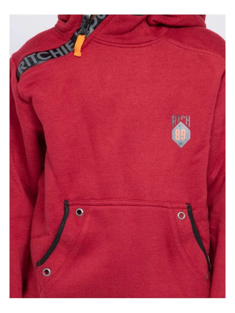 Sweat capuche WASLAW J   Rouge