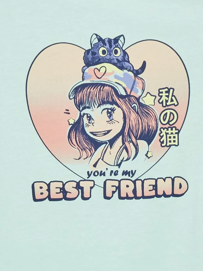 T shirt imprimé Bleu