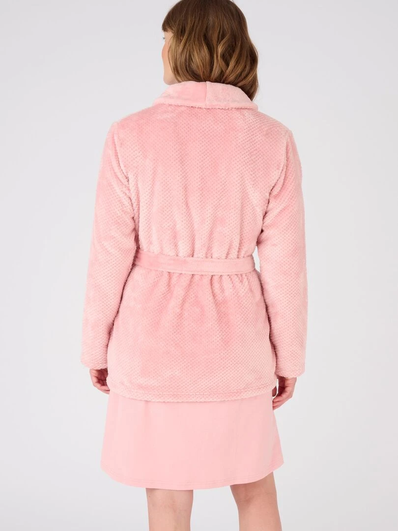 Robe de chambre maille moelleuse Thermolactyl   Damart   Rose