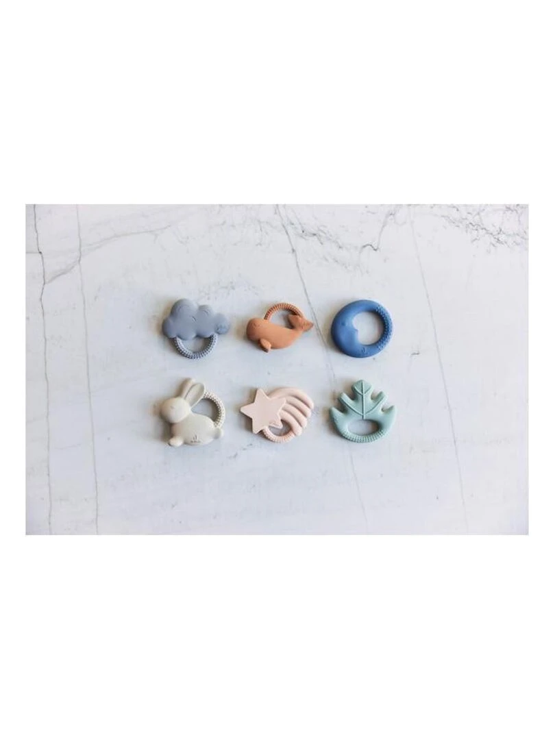 Anneau de dentition en caoutchouc Lune Jeans Bleu   Jollein   Bleu