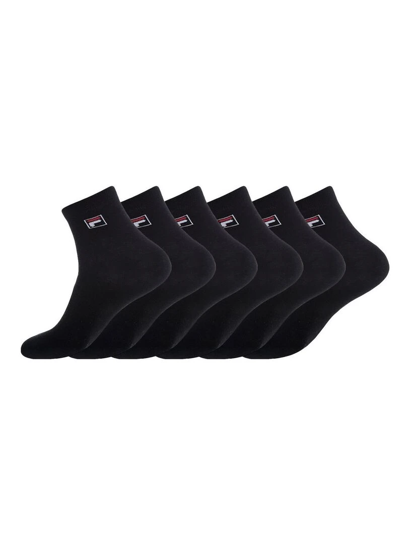 Lot de 6 Paires de Chaussettes Lowcuts homme Fila Noir