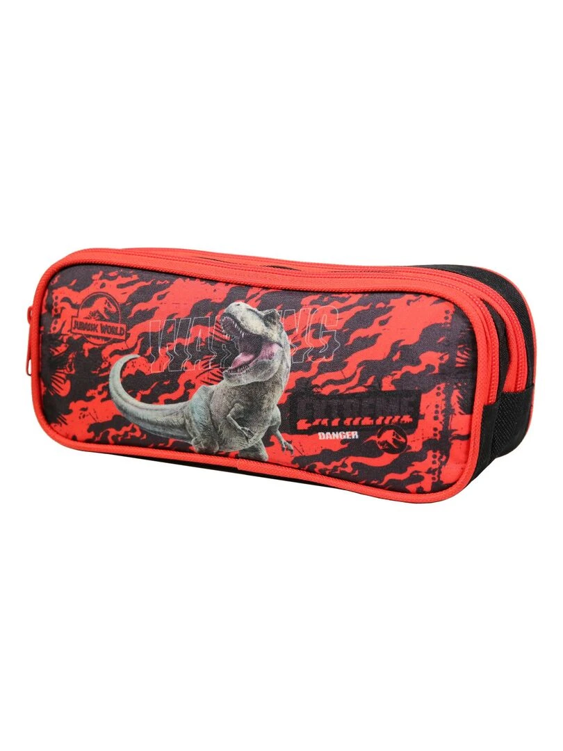 BAGTROTTER Trousse scolaire 2 compartiments Jurassic World Noire Noir