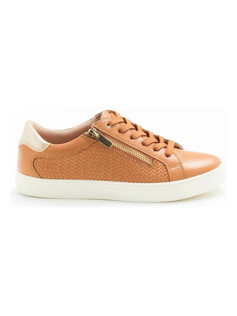 Tennis à lacets effet tressé Amortyl   Damart   Marron caramel