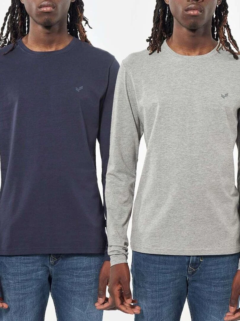 KAPORAL Lot de 2 T Shirts coton slim Multicolore