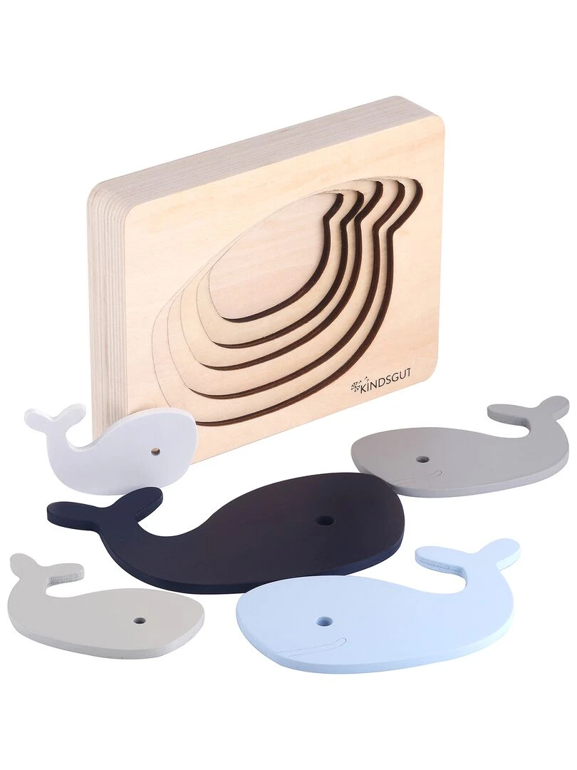 Puzzle animaux baleine en bois   N/A