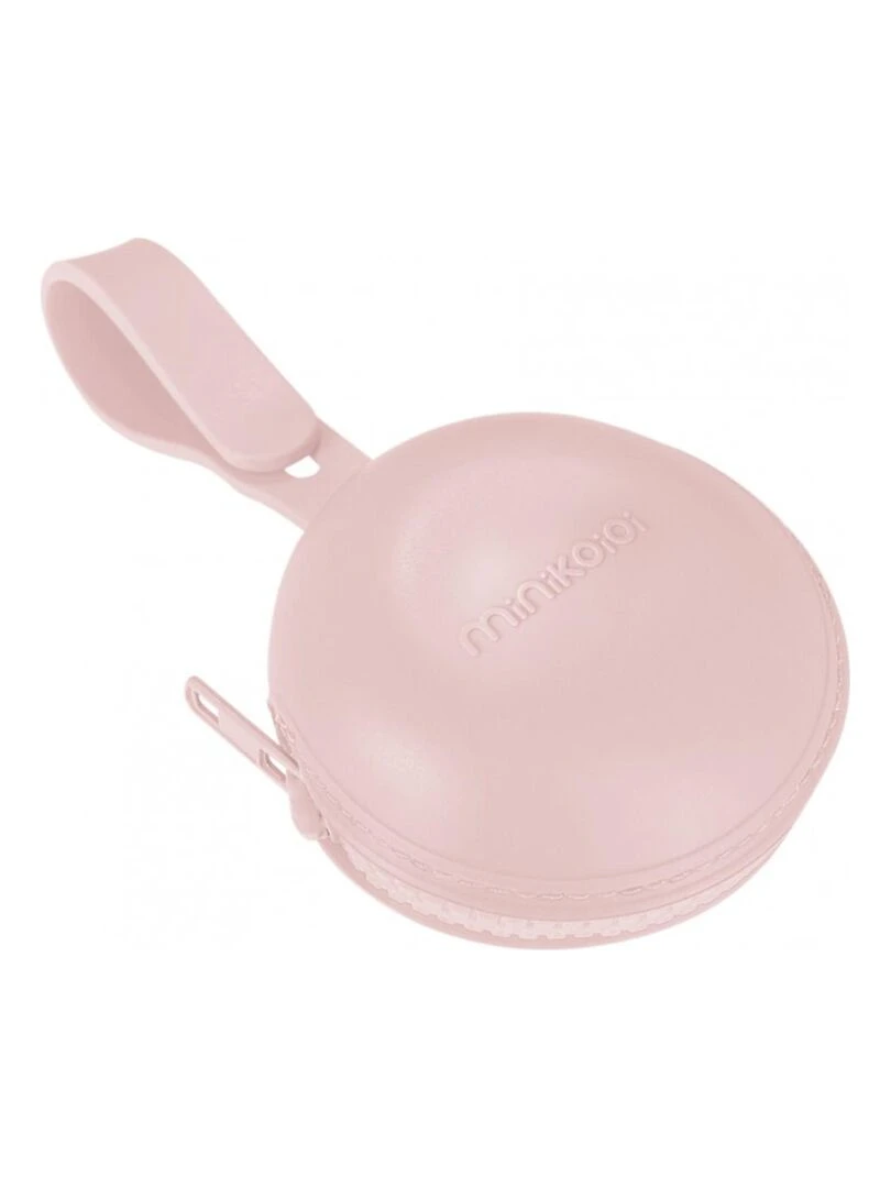 Range sucette zippé en silicone Rose