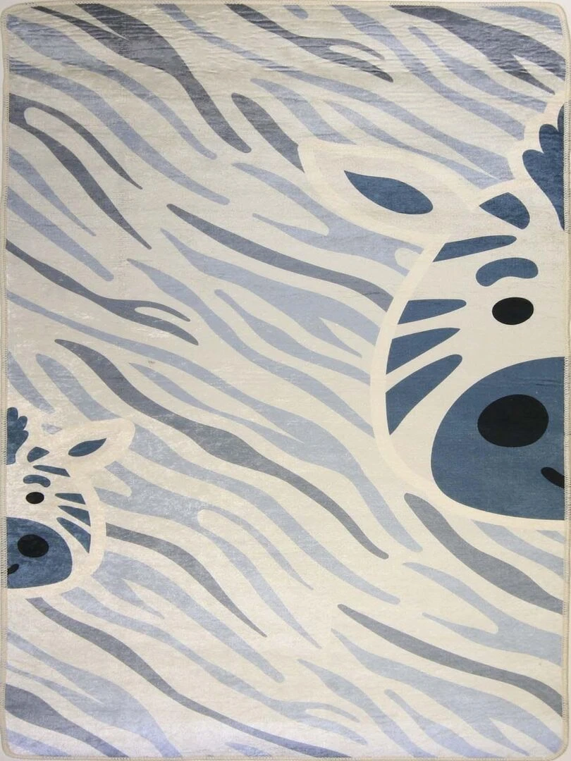 Tapis ZEBRE Bleu Bleu