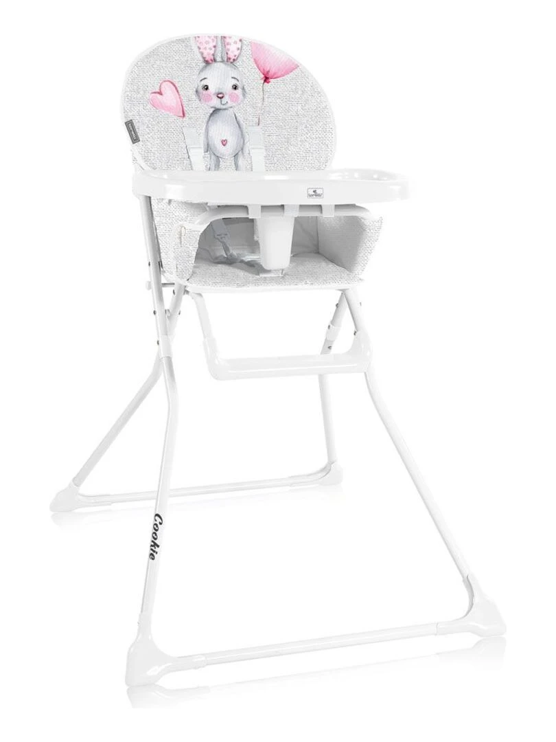 Chaise Haute pour bébé COOKIE Lorelli grey rabbit Blanc