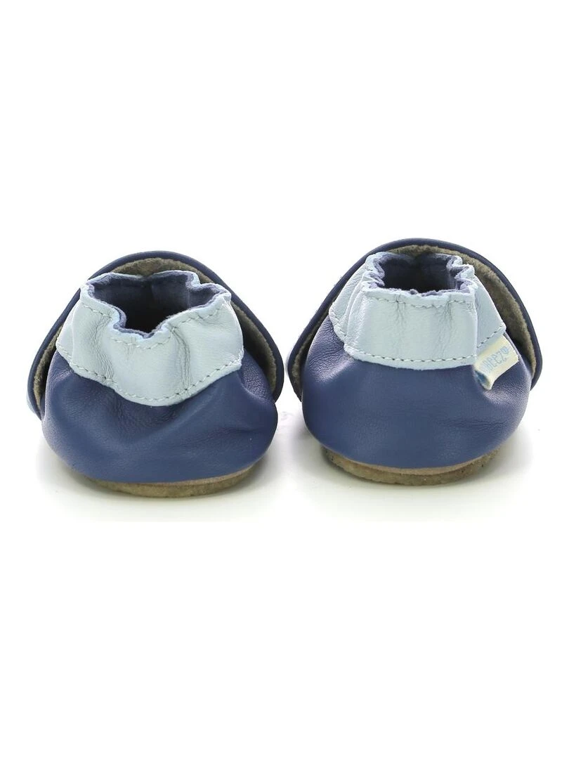Chaussons Cuir Dino Time   Bleu