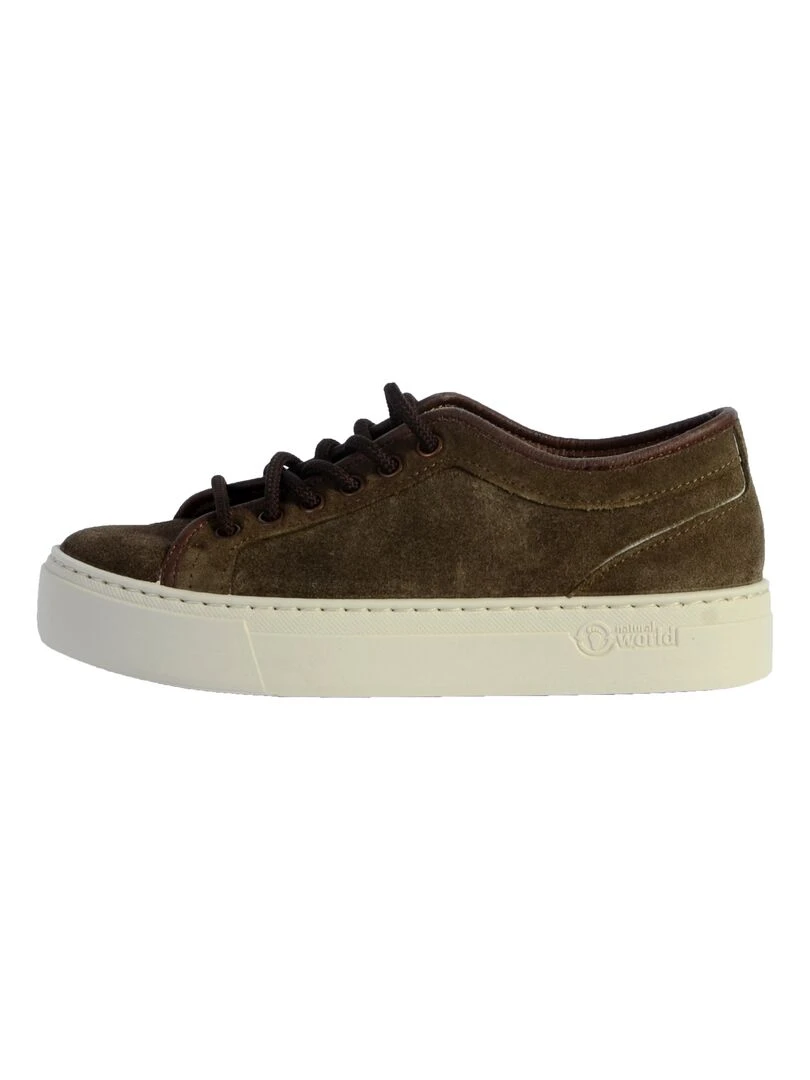 Basket Natural World NW On Suede Marron