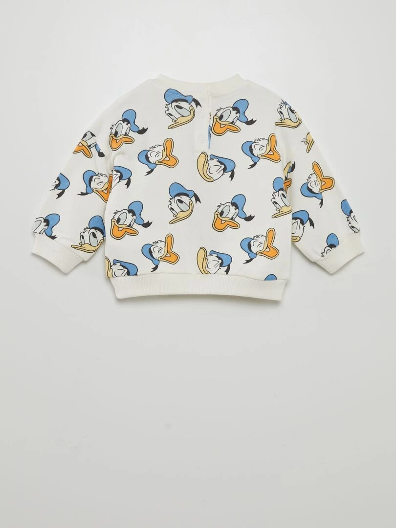 Sweat imprimé 'Donald'   Blanc