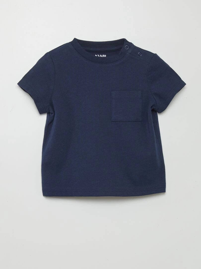 T shirt à manches courtes avec poches Marine