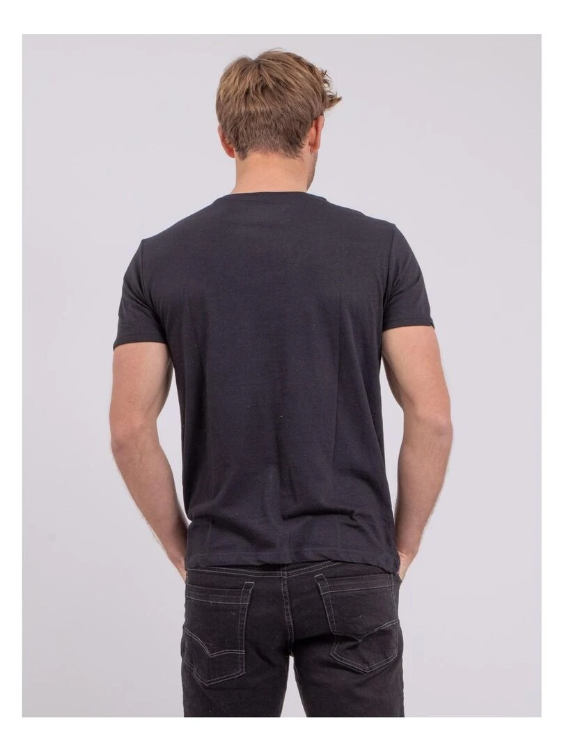 T shirt manches courtes col rond pur coton NOBLAKE Noir