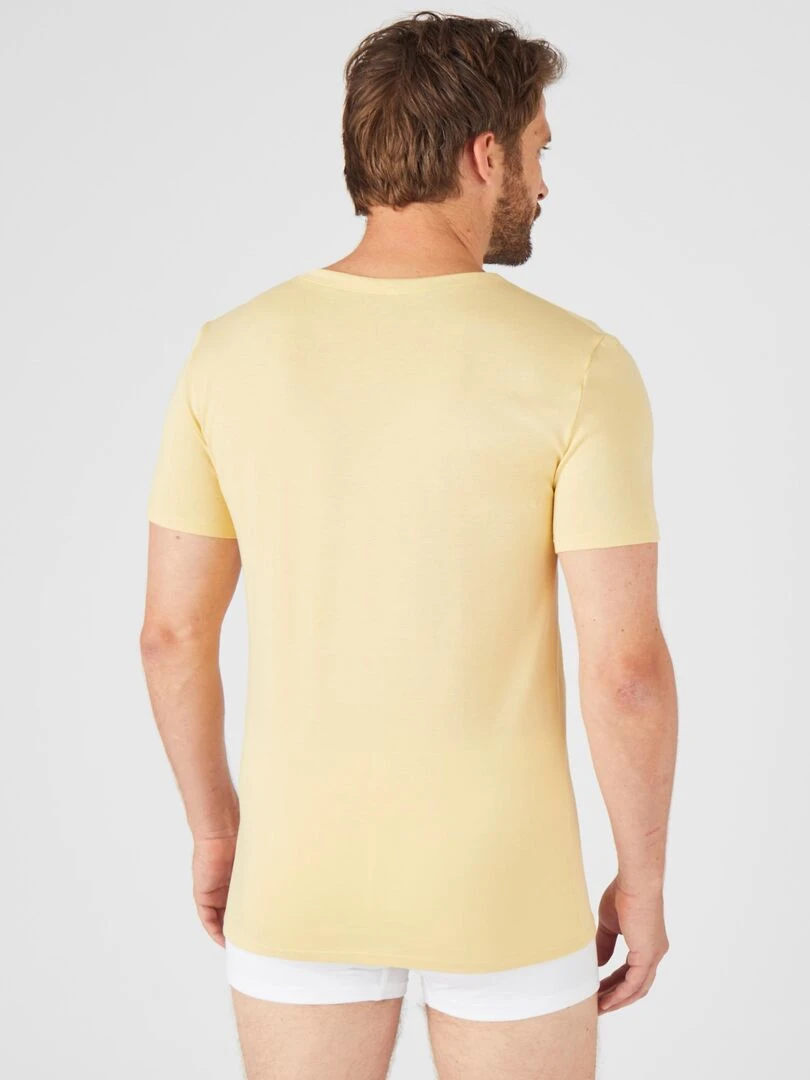 T shirt maille jersey Climatyl   Damart   Jaune paille