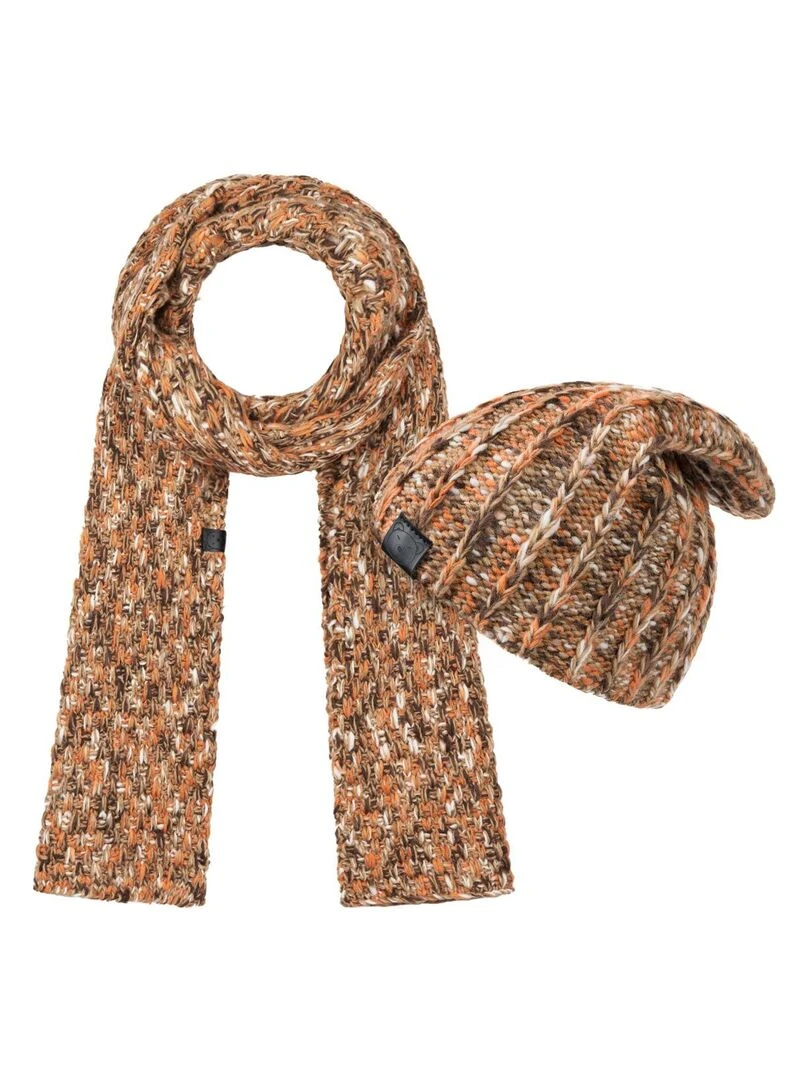 Ensemble Echarpe Bonnet Celti Made in UE Beige