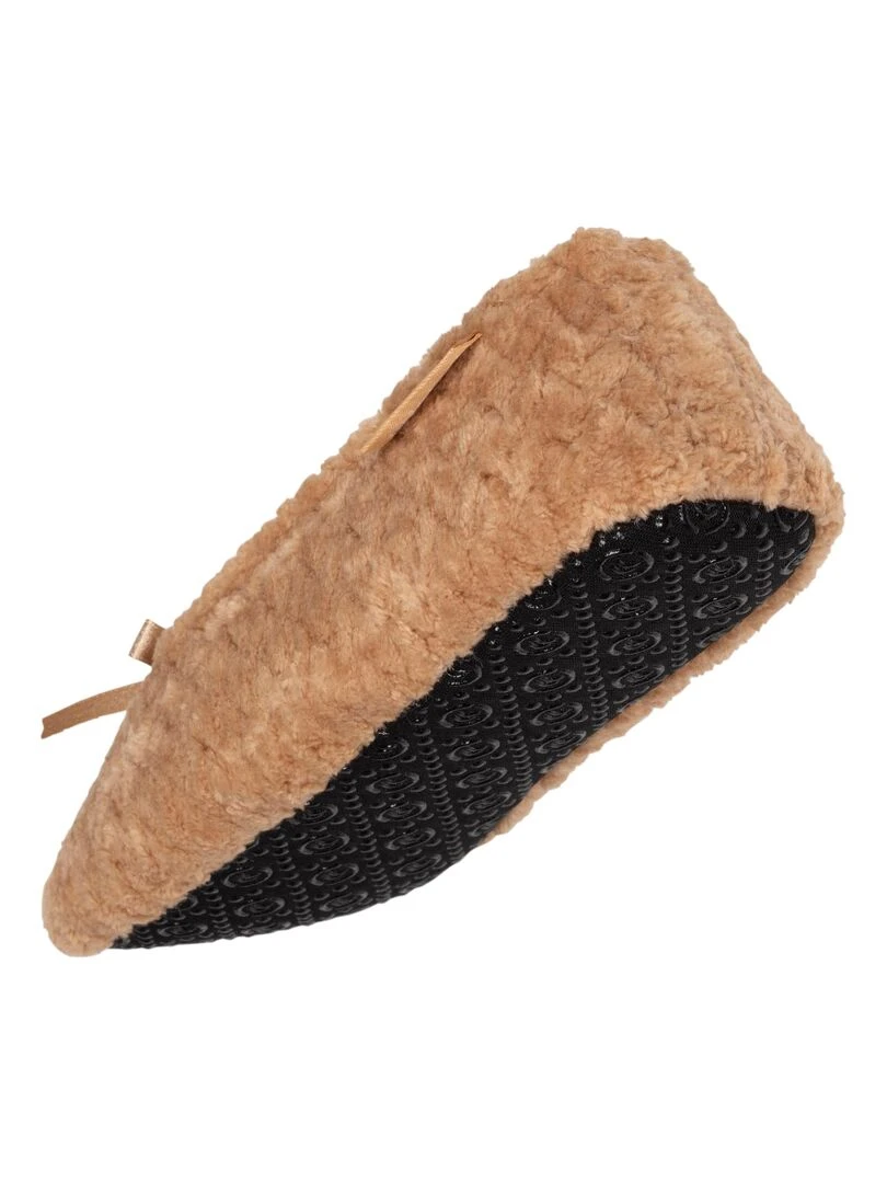 Chaussons ballerines Femme texturées Beige   Beige