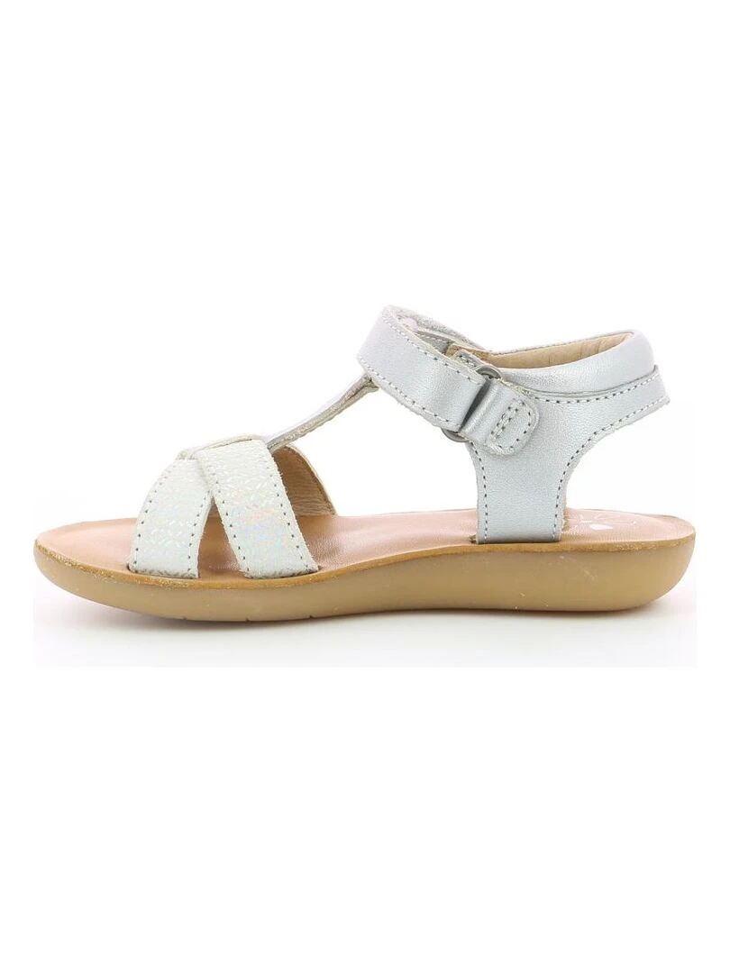 Sandales Cuir Terry   Argent