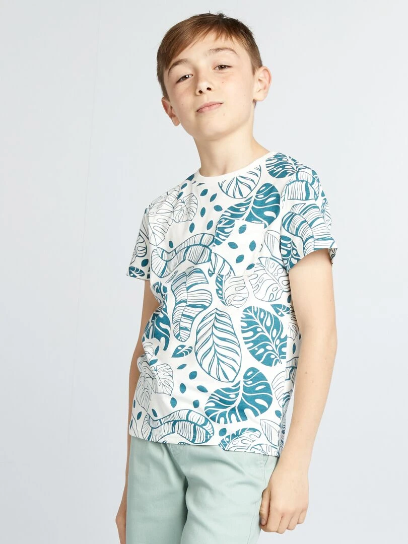 T shirt avec poche So Easy Bleu végétal