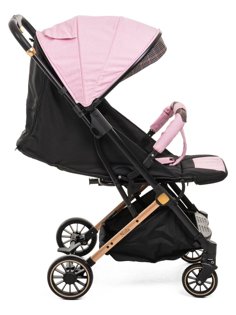 Bebelissimo   Poussette bébé Citadine Ultra Compacte   De 0 à 36 mois   Nola   rose   Rose