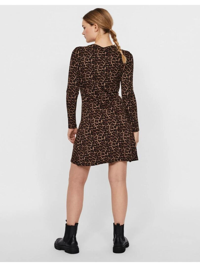 Robe courte  col rond Vero Moda   Marron