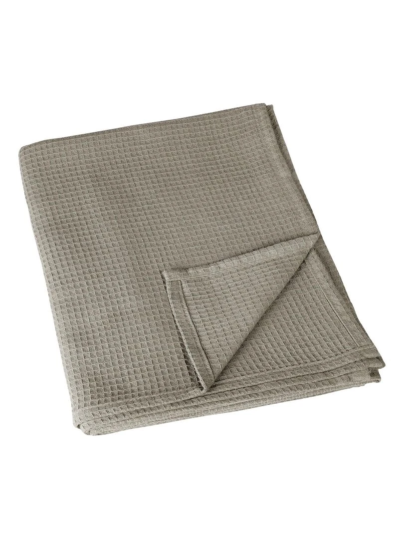 Plaid en nid d'abeille Gris foncé
