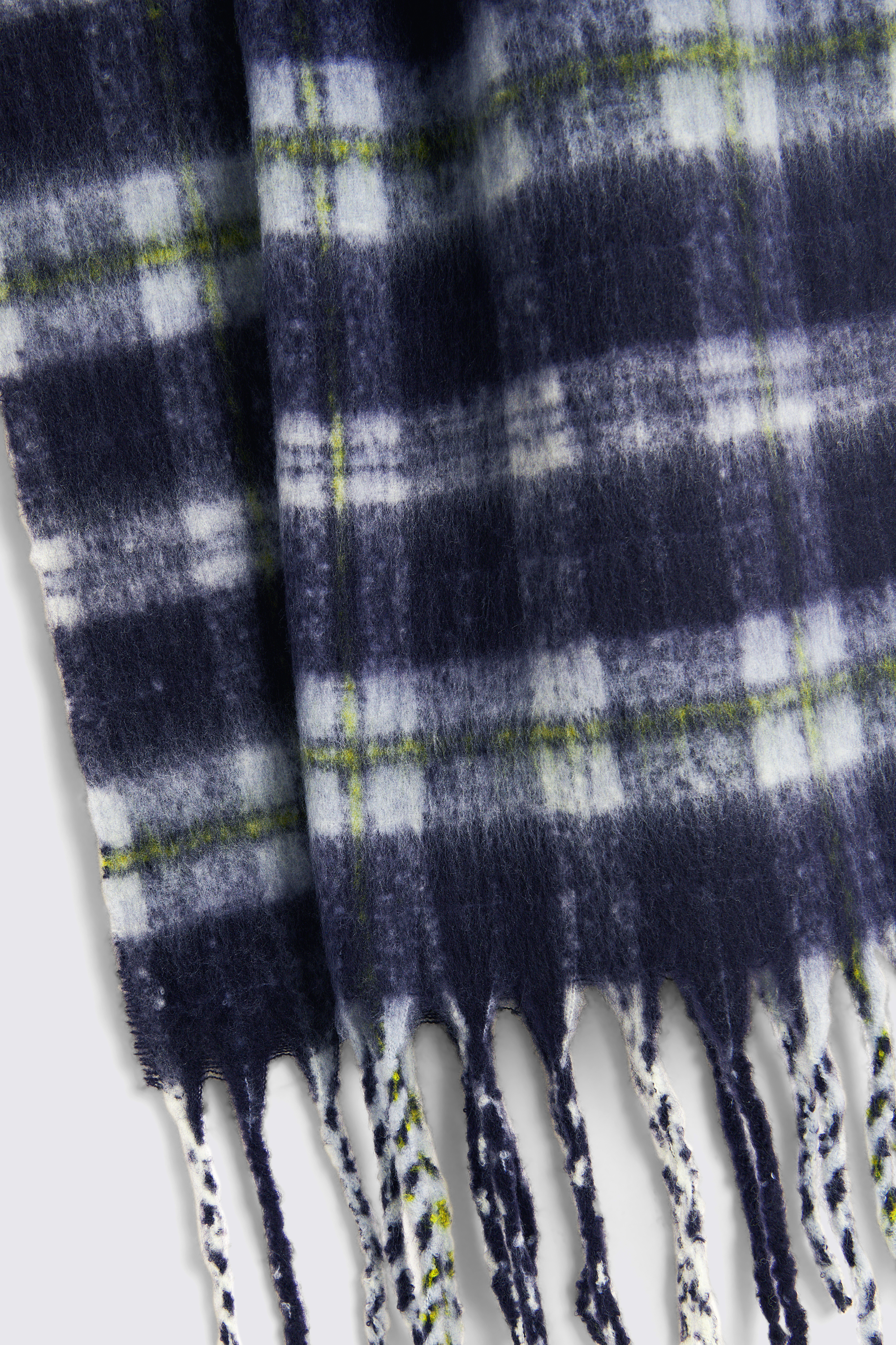 Navy Check Brushed Oversized Scarf   Buy Online at Moss